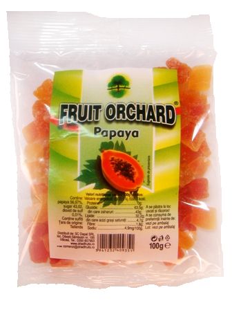 Papaya confiata cuburi - 100 g imagine produs 2021 Dried Fruits